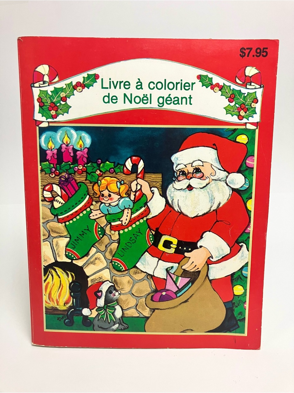 Vintage Christmas Coloring Book 1991 Livre à colorier géant de Noël Années 90